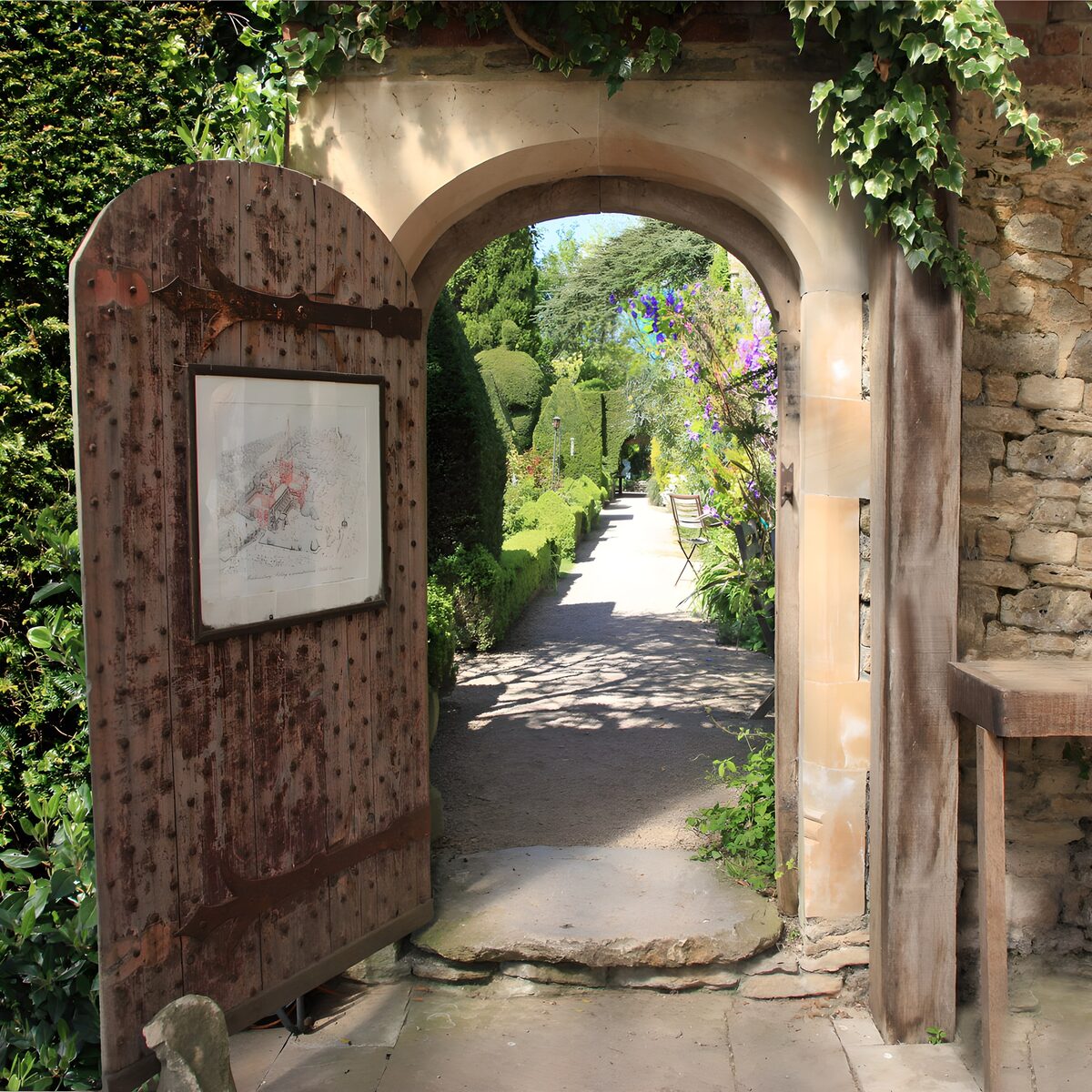 TPDE52340: Blick in den blühenden Garten