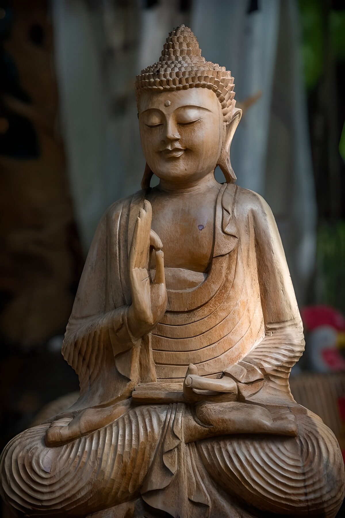TPDE53328: Holzstatue des Buddha