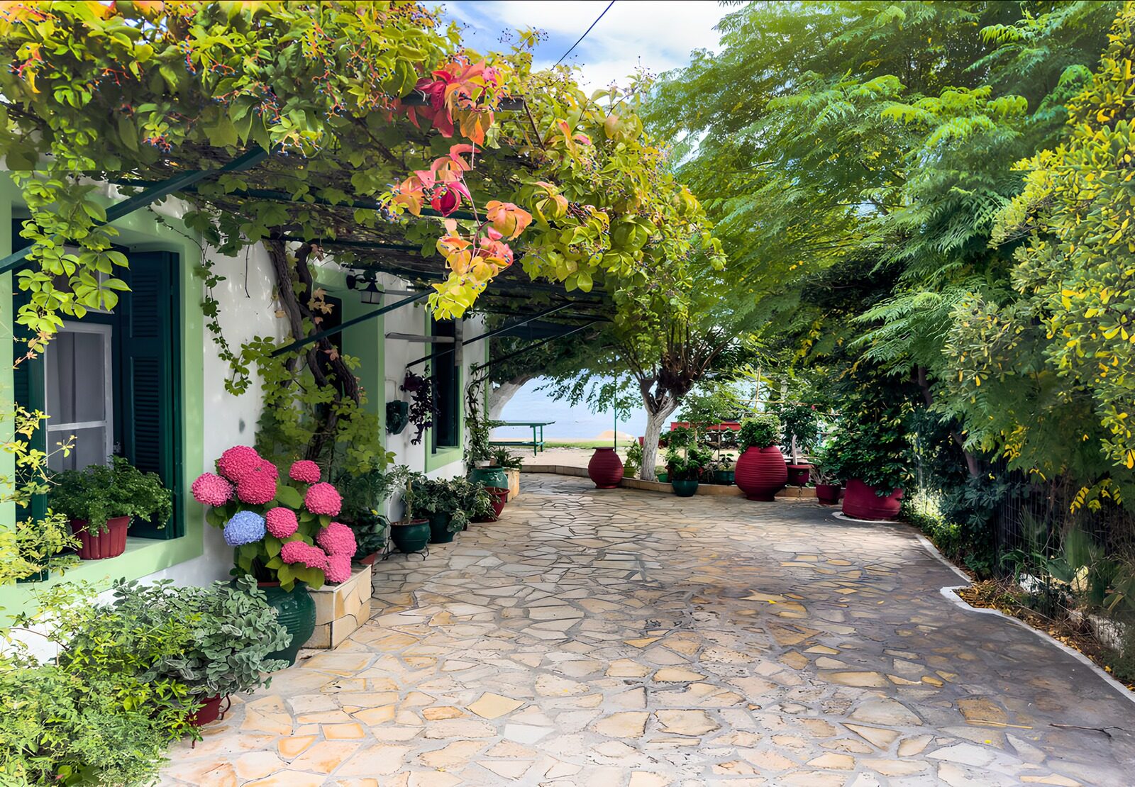 TPDE22233: Mediterrane Terrasse am Meer