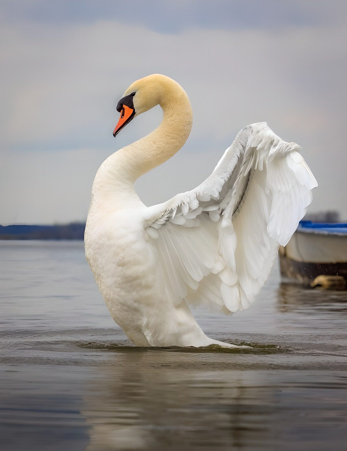 TPDE42276: Schöner Schwan in ruhigem Wasser