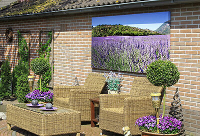 Gartenposter mit Holzrahmen
